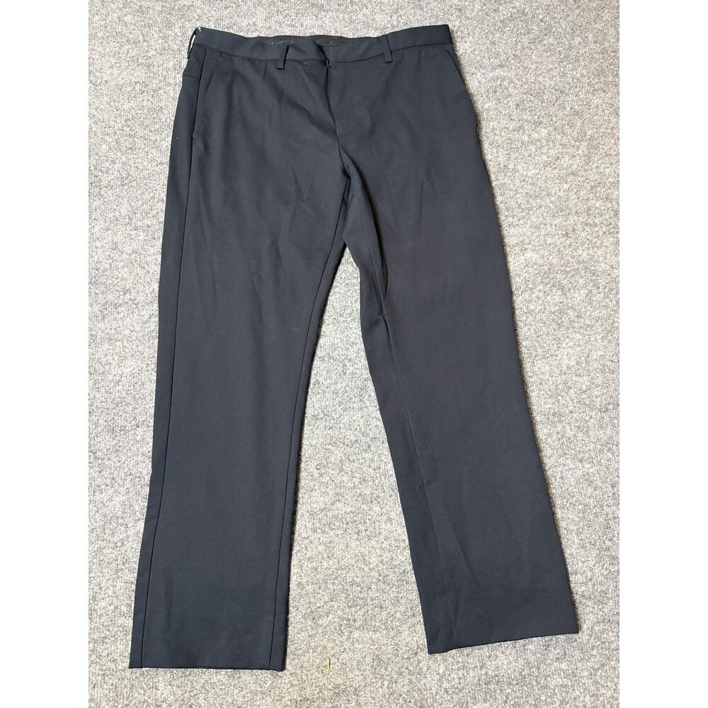 Ministry Of Supply Dress Pants Mens 34x27 Black Slim Fit Microfiber Work Office